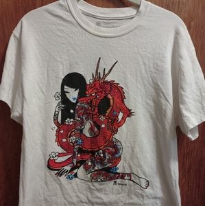Tokidoki Men's Medium Dragon Girl Graphic Tee